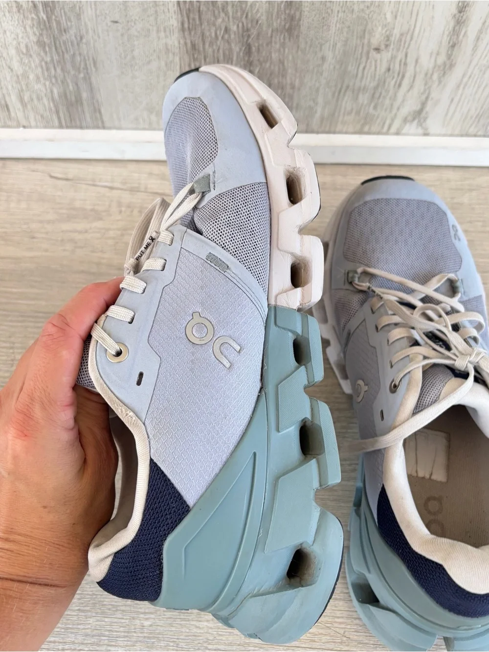 On Cloud Cloudflyer 4 running shoes Sneakers Womens 8 Blue nimbus/cobble